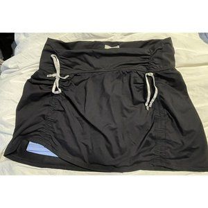 NEW Yaffa Ruched Tennis Skort SMALL solid black